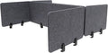 2 Sets Polyester Desk Dividers, Soundproof Room Divider Office Furniture Partitions, Privacy Desk Panel with Clamps, Stand Up Freestanding Desk Privacy Panel for Office Classroom(47.3"x16"+ 23.6"x16")