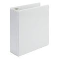 Samsill Economy 2 Inch Mini 3 Ring Binder, Made in The USA, Round Ring Binder, Non-Stick Customizable Cover, White