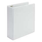 Samsill Economy 2 Inch Mini 3 Ring Binder, Made in The USA, Round Ring Binder, Non-Stick Customizable Cover, White