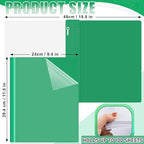 Teling 48 Pcs Clear Front Report Covers with Prongs Plastic Presentation Folders 3 Prong Resume Portfolio Folder for School(Green)