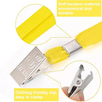 100 Pcs Lanyards for ID Badges and 100 Pcs Clear Name Tag Holders Reusable Lanyard with Clip Plastic ID Card Badge Holder Name Badges for Adults Kids Business School Office Supplies (Yellow)