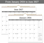 2026 Calendar - 18 Months Calendar 2026-2027 from January 2026 - June 2027, Wall Calendar 2026-2027 with Thick Paper, 11.5" x 14.5", Black