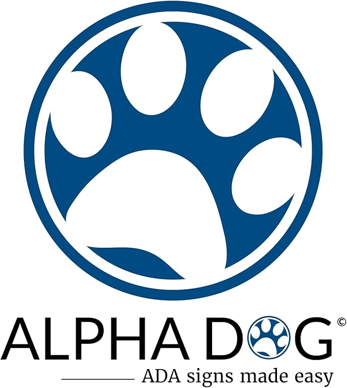 ALPHA DOG SIGNS Custom Projecting Hallway Nameplate, 4"x12" Double-Sided Business Sign, Personalized 2-Line Text, Indoor Outdoor, Easy Install, Durable, Made in USA (Black)