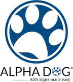 ALPHA DOG SIGNS Custom Projecting Hallway Nameplate, 4"x12" Double-Sided Business Sign, Personalized 2-Line Text, Indoor Outdoor, Easy Install, Durable, Made in USA (Blue)