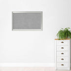 Amanti Art Silver Framed Magnetic Board 28x44 Large Vision Board for use with Magnets, 100% Metal Sheet to Display Items as Office Decor or for Home Organization in mudroom, Kitchen or Kids Room