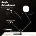 LitONES LED Desk Lamp for Home Office, Eye-Caring Modern Desk Light, 3 Color Temperature 10 Brightness Computer Light, Dimmable Desk Light with Memory & Timer Func, Metal Swing Arm Table Lamp