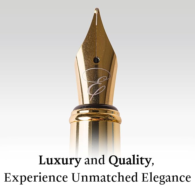 Ellington Pens Luxury Wood Fountain Pen Set – Extra Fine Nib - Includes Wooden Pen Gift Box, Ink Converter, 6 Ink Cartridges – Wood Pen For Writing, Calligraphy, Journaling, Drawing (Rosewood)
