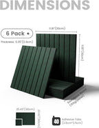 Fluxynara Large Felt Bulletin Board 36"x24" Cork Board Alternative - 6 Pack with 40 Safe Removable Adhesive Tabs, Cork Boards for Walls Cork Board for Home Office Classroom Pin Board- Pine Green