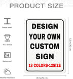 Custom Outdoor Metal Personalized Sign With Your Photo, Text, Logo - Decorative Wall Sign for Business, Workplace, Office, Home