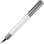 Monteverde USA Ritma Fountain Pen in Silver – Broad Nib, Bold JoWo Stainless Steel, Refillable Ink Cartridge/Converter – Ideal for Executives & Artists