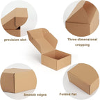 PHAREGE 8x8x4 inch Gift Shipping Boxes Bulk 25 Pack Brown, Tab Lock Tuck Top Mailing Boxes for Packaging Small Business, Small Cardboard Mailer Boxes for Wrapping Present
