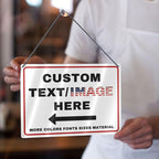 Custom Directional Arrow Sign, Glow in the Dark/Reflective Option, Personalized Metal Address Plaque, Customize for Business Logo, Office, Home, Yard, Outdoor 10''x7''