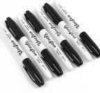 Yocfon Permanent Markers, 72 Count Black Permanent Markers Set, Fine Tip, Waterproof Markers, Works On Plastic, Wood, Stone And Metal For Doodling, Marking