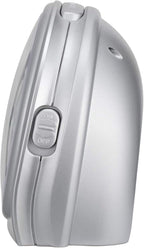 Tinload 5.5" Large Analog Alarm Clock Silent Non Ticking, Gentle Wake, Beep Sounds, Increasing Volume, Battery Operated Snooze and Manual Light, Easy Set,Silver(Best for Elder)