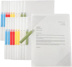 INDKOPVA Plastic Report Covers with Swing Clip, 20Pcs File Folders Letter A4 Sheet Size, Clear Front Report Covers for Documents Presentation Resume Office School Home Organizer Binder (Color, 20PCS）