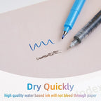 MAIKEDEPOT Sign Brush Pen, 15pcs Calligraphy pen Flair Pens Fine Point(0.4mm) Assorted Colors, Felt Tip Pens Art Brush Marker, Journaling Pen Set for Beginners Adult Hand Lettering Calligraphy