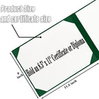 Happy Secret Diploma Cover 8.5"x 11" Diploma Holder Graduation Certificate Holders Certificate Covers Smooth Leather （Forest Green)