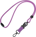 Fishent Breakaway Neck Lanyards for ID Badges, Adjustable Durable Heavy Duty Lanyard with Detachable Buckle for Keys Holder (Dark Violet)