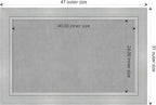 Amanti Art Silver Framed Magnetic Board 31x47 Large Vision Board for use with Magnets, 100% Metal Sheet to Display Items as Office Decor or for Home Organization in mudroom, Kitchen or Kids Room