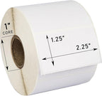 HOUSELABELS 2.25" x 1.25" Address Labels on 1" Core Compatible with Zebra and Rollo Printers, 28 Rolls / 1,000 Labels per Roll