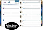 HARDCOVER 2026 Planner, 8.5"x11": 14 Months (November 2025 - December 2026), Daily Weekly Monthly Planner, Yearly Agenda, Bookmark, Pocket Folder and Sticky Note Set (Dark Blue Marble)
