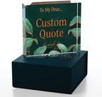 Personalized Gifts, Custom Quote Block Letter Board,Crystal-Clear Acrylic with Gift Box,17 Styles, Holiday and Christmas Gift for Mom, Dad, Girlfriend, Him or Her, Husband, Wife (4"x4, Botanical Lux)