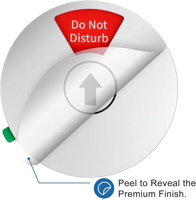 6-Sided Office Door Sign with Magnetic & Adhesive Backing - Rotating Privacy Indicator for Meeting, Do Not Disturb, Remote Work, Please Knock, Out of Office, Back Soon - 6 inch Silver ABS Door Hanger (Silver, 6-Mode)