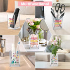 Vgrti Just breathe 2 Pack Acrylic Cosmetic Pencil Pen Holder Cup, Hope Inspirational Makeup Brush Organizer Holder, Women Faith Gifts, Christian Encouragement Gifts for Women Mom Daughter Teacher