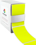 ChromaLabel 2 x 3 inch Permanent Color Code Rectangle Labels, 250 Labels per Dispenser Box, Fluorescent Yellow