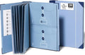 Savor | The Folio™ Document Organizer 2025 Edition | Acid-Free Custom Dyed Cloth-Bound Accordion File Organizer w/ 10 Expandable Pockets | File Folders for Home Organization & Graduation Gift (Blue)