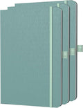 ONAVIA A5 Lined Journal Notebook, 7mm College Ruled Notepad, Journaling for Writing, Work, School, Travel and Note Taking, Hardcover 160 Pages (80 Sheets) 5.79 x 8.3 inches (3 Pack Midnight Green)