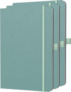 ONAVIA A5 Lined Journal Notebook, 7mm College Ruled Notepad, Journaling for Writing, Work, School, Travel and Note Taking, Hardcover 160 Pages (80 Sheets) 5.79 x 8.3 inches (3 Pack Midnight Green)