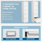 PEUKC 5-Drawer File Cabinet, 16.3" Deep Vertical Metal Filing Cabinet with Lock for Home Office, Anti-Tip 5 Storage Drawers for Letter/Legal/A4/F4 Size (Assemble Required, White)