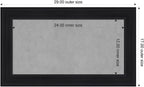 Amanti Art Black Framed Magnetic Board 17x29 Small Vision Board for use with Magnets, 100% Metal Sheet to Display Items as Office Decor or for Home Organization in mudroom, Kitchen or Kids Room