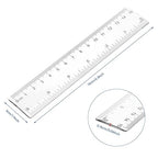 Zonon 100 Pcs 6 Inch Rulers Bulk Clear Plastic Flexible Straight Rulers with Inches and Centimeters First Day of School Gift for Students Back to School Office Supplies
