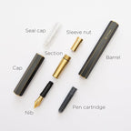 YSTUDIO Stunning Classic Revolve Fountain Pen, Schmidt Gilded Nib, Best Pen Gift Set for Men & Women, Professional, Executive Office, Nice Pens（black，M nib）