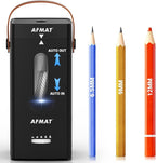 AFMAT Electric Pencil Sharpener, Fully Automatic Pencil Sharpener, Auto in & Out, Rechargeable Hands-Free Sharpeners for Jumbo & Colored Pencils (6.5-12mm), Portable for Home/Classroom/Office PSC6