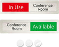 Conference in Use or Available Sign,Vacant Occupied Status for Home Office Hotles Hospital Restroom, Vacant Occupied Slider Door Sign Tells Whether Room in Use or Available,7'' x 1.5'' - Stainless Steel ,Silver