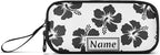 BOENLE Custom Tropical Hawaiian Hibiscus Flowers Pencil Case Box Boys Girls Personalized Name Large Pencil Pouch Stationery Pen Bag Organizer for Kids Adults School