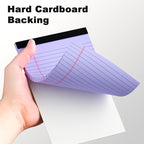 AILZFEI 6pcs Small Legal Pad 5x8 College Ruled Purple Legal Pads Notepads 6 Pack Study Back Writing Pads 5 x 8 Perforated Narrow Ruled Pads of Paper Purple