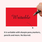 STARLIBOO 3"X5" Rectangle Colored Labels, Removable Moving Labels for Boxes, Permanent Warehouse Moving Stickers Square Label (250Labels, Red)