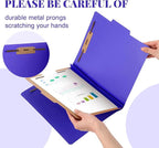 Skyygemm 72 Pcs Classification Folders Letter Size, 1 Divider Pressboard File Folder with Fasteners, Expanding File Organizer Bulk for School Teachers, Office Employee, Coworker, Staff (Purple)