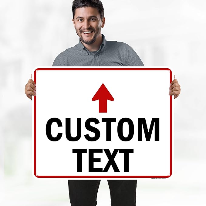 Custom Arrow,Custom Directional Sign, Up Arrow,24x30 Inches, 55 mil thick HDPE (high density polyethylene) Made in USA by My Sign Center