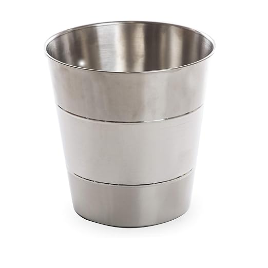 BINO Metal Waste Basket for Home, Office, Bathroom, Dorm, Kitchen and More | Trash Can Bin for Bedroom | Desk Trash Can | Home Essentials