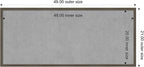 Amanti Art Grey Framed Magnetic Board 21x49 Oversize Vision Board for use with Magnets, 100% Metal Sheet to Display Items as Office Decor or for Home Organization in mudroom, Kitchen or Kids Room