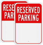 Blank Reserved Parking Sign (2-Pack), 18x12 Inches Rust Free Reflective Aluminum Write-On Sign, Fade Resistant, UV Protected, Waterproof, Easy to Install