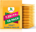 Kraft Bubble Mailers [10 Pack] Mailing Packing Envelopes #1 (7.25" x 11")