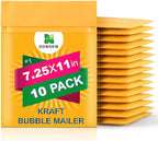 Kraft Bubble Mailers [10 Pack] Mailing Packing Envelopes #1 (7.25" x 11")
