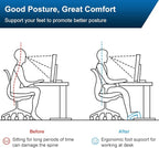 StrongTek Wood Ergonomic Footrest - 4-Angle Adjustable Foot Stool for Desk, Office Footrest, Anti-Slip Foot Stand for Under Desk, Enhances Posture, Promotes Blood Circulation, Easy Assembly (Espresso)