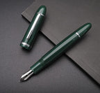 JINHAO X159 Fountain Pen (F Nib 0.5mm, Dark Green with Silvery Clip)